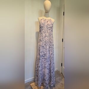 Halter neck dress. Maxi summer dress.